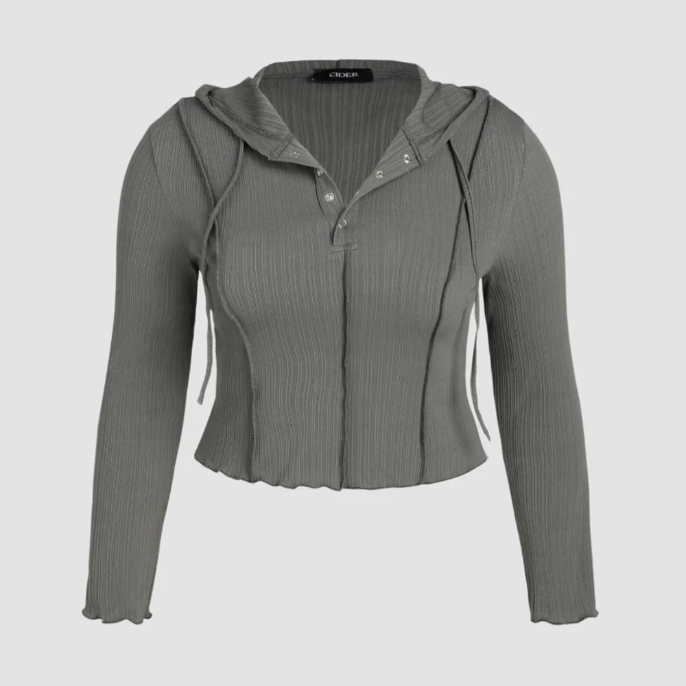 Plus Button Hoodie